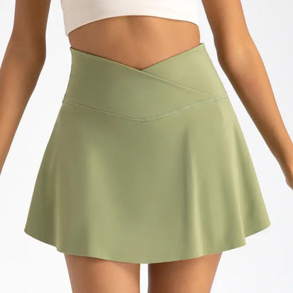 Green athletic skirt.