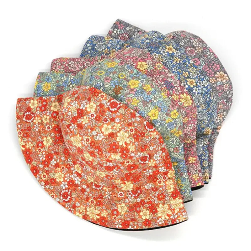 Spring and Summer Small Floral Print Bucket Hat - sleek-selections