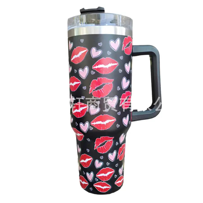 Stainless Steel Insulated Cold Insulation Car Cup with Handle 40OZ - sleek-selections