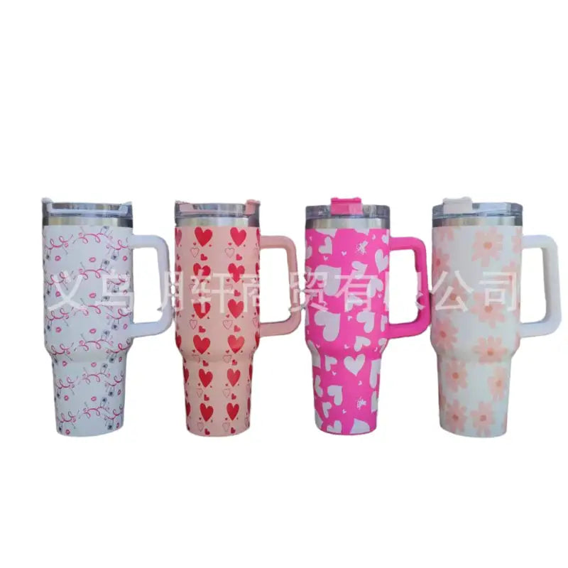 Stainless Steel Insulated Cold Insulation Car Cup with Handle 40OZ - sleek-selections