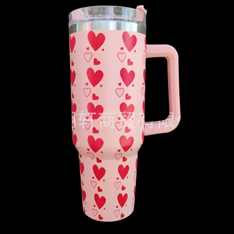 Stainless Steel Insulated Cold Insulation Car Cup with Handle 40OZ - sleek-selections
