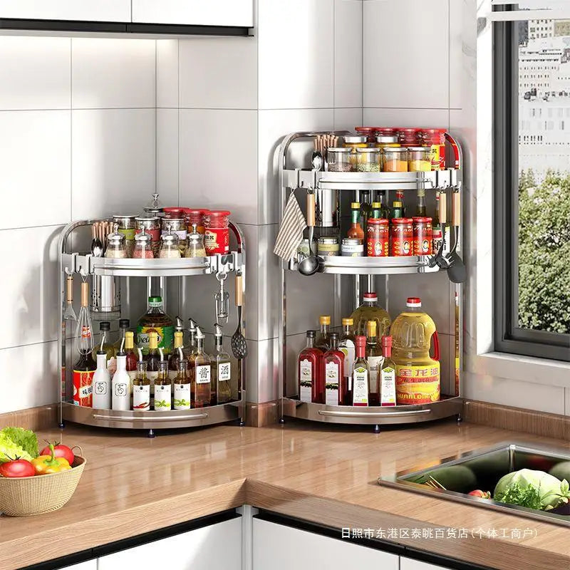 Stainless Steel Kitchen Corner Shelf - sleek-selections