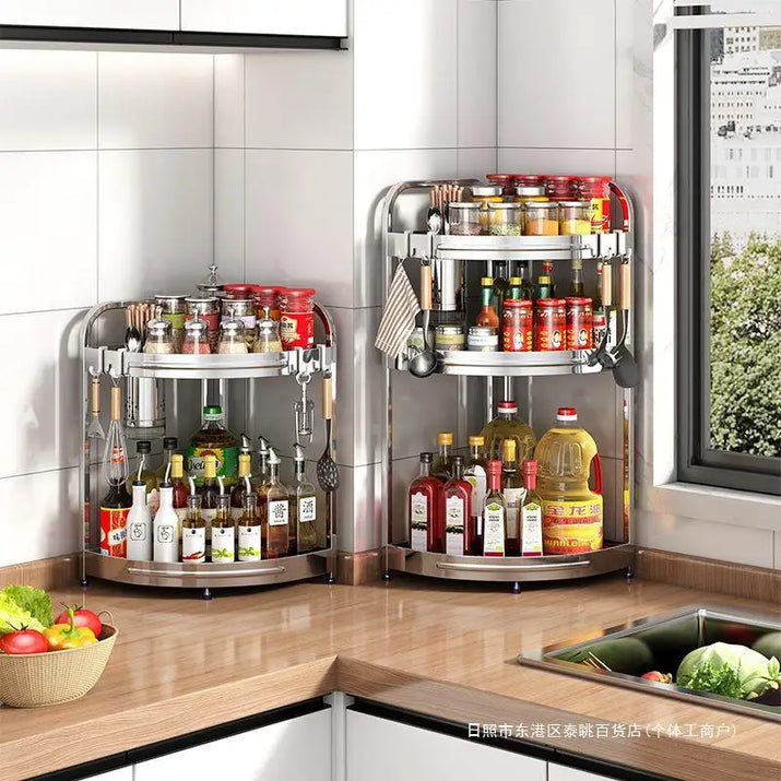 Stainless Steel Kitchen Corner Shelf - sleek-selections