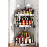 Stainless Steel Kitchen Corner Shelf - sleek-selections