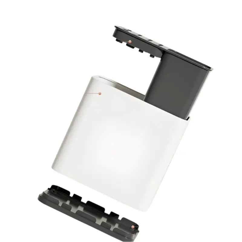 Deconstructed white and black planter as stainless steel kitchen utensil holder for stylish kitchen utensils feel