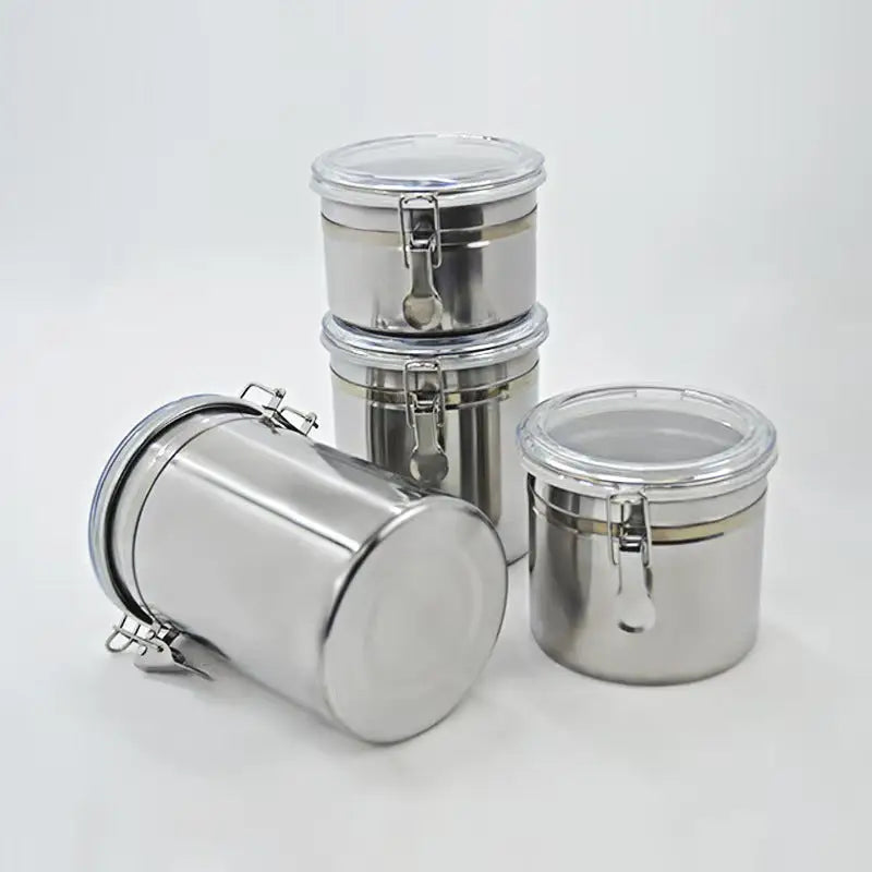 Stainless steel sealed jar Four-Piece Storage Solution for airtight organization