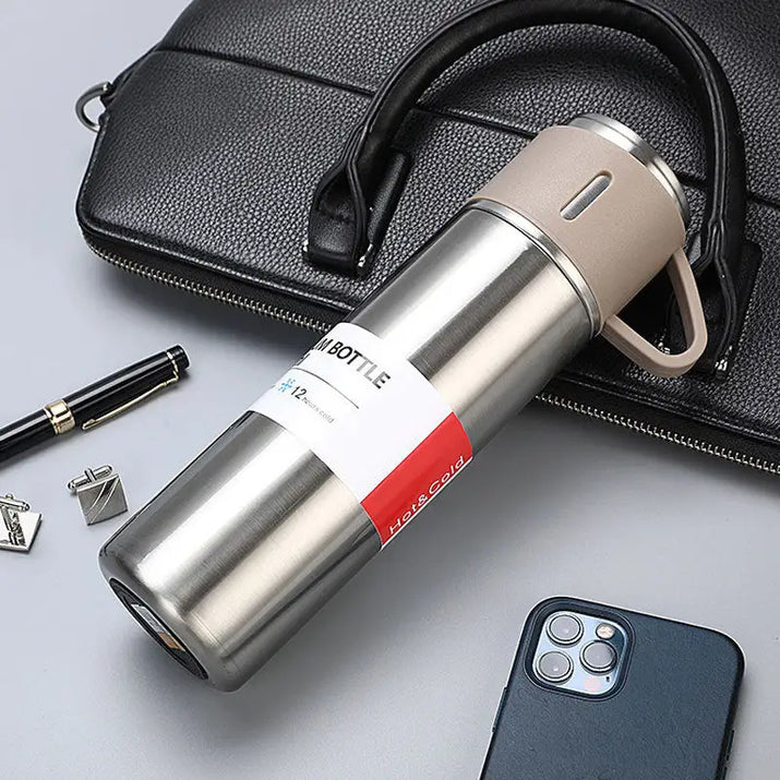 Stainless Steel Thermos Cup Set - sleek-selections