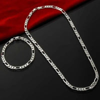 Silver chain and bracelet set.