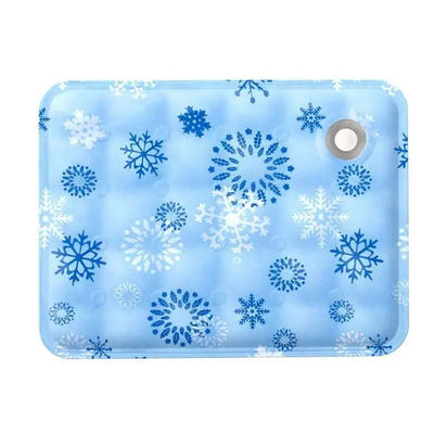 Blue ice cube tray with snowflake pattern used for Summer Ice Pad For Pets to keep pets cool