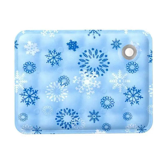 Blue ice cube tray with snowflake pattern used for Summer Ice Pad For Pets to keep pets cool