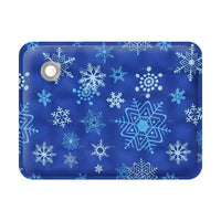 Rectangular blue Summer Ice Pad For Pets with snowflake pattern, ideal for cooling