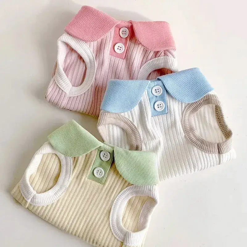 Colorful Stylish Polo Shirts for Small Dogs and Cats Summer Polo Fashion