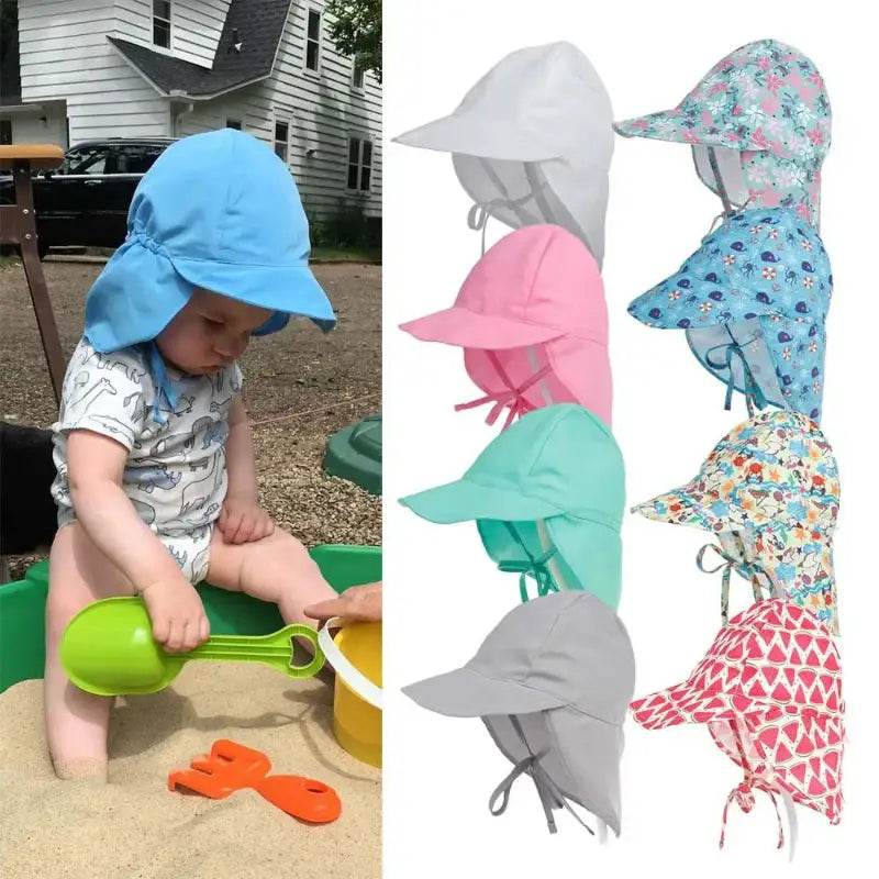 Baby sun hats for child’s summer wardrobe, featuring a Summer Sun Cartoon Panama Children’s Hat