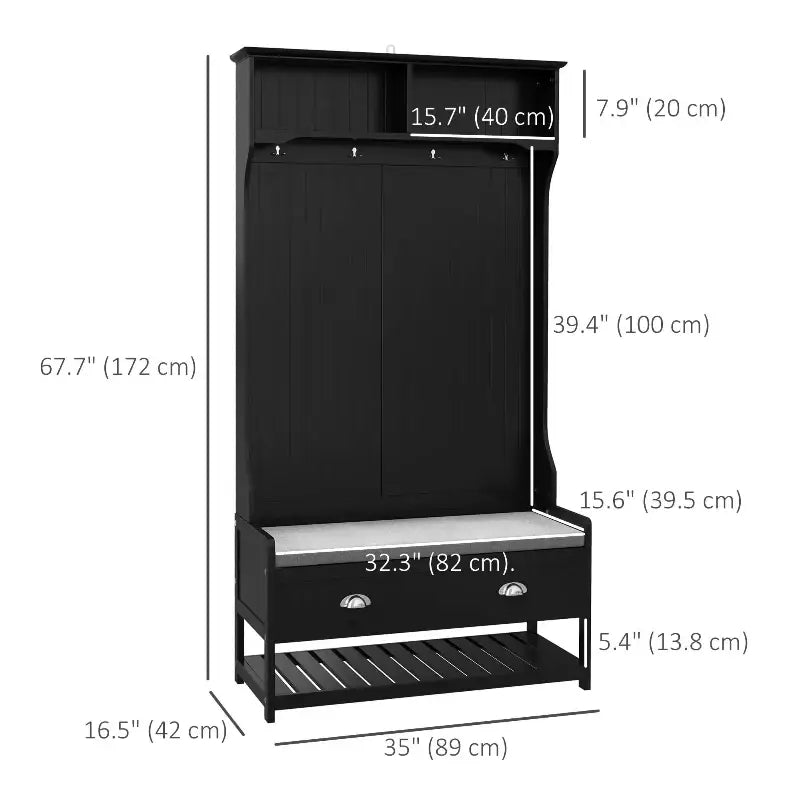 Coat Rack Shoe Bench - sleek-selections