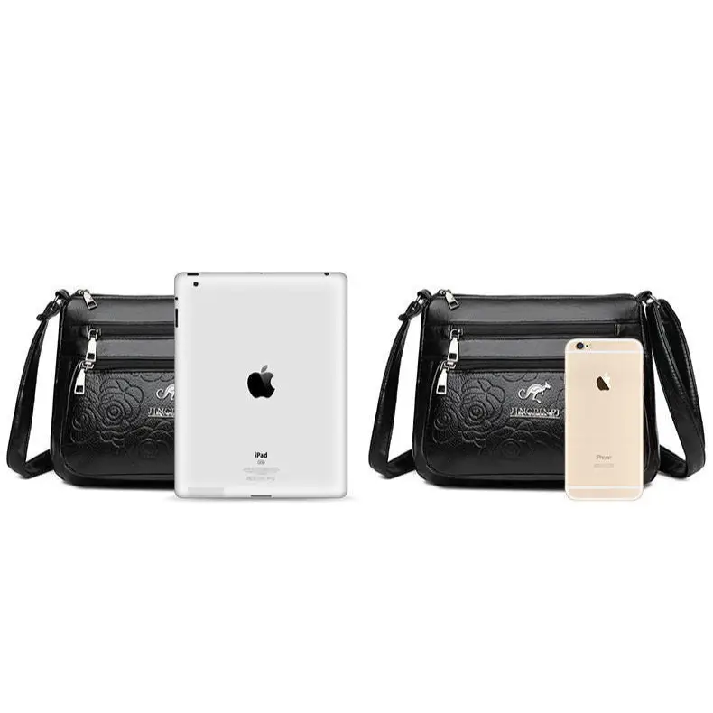 Texture Black Purse-Shoulder Bag - sleek-selections