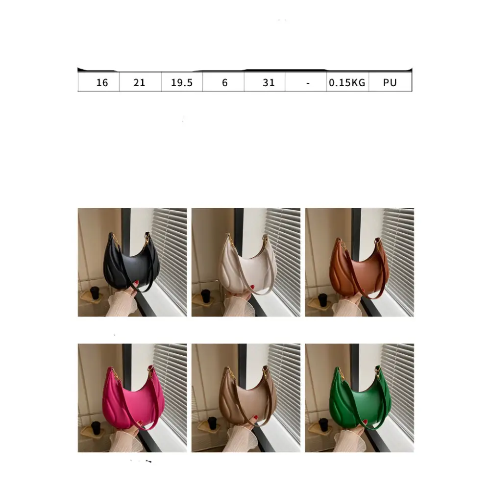 Six colorful textured trend shoulder bag purses displayed for stylish fashion accessory