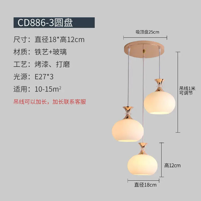 Three Modern Minimalist Nordic Chandelier - sleek-selections