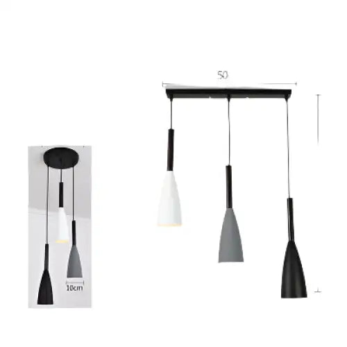 Three Modern Minimalist Nordic Chandelier - sleek-selections
