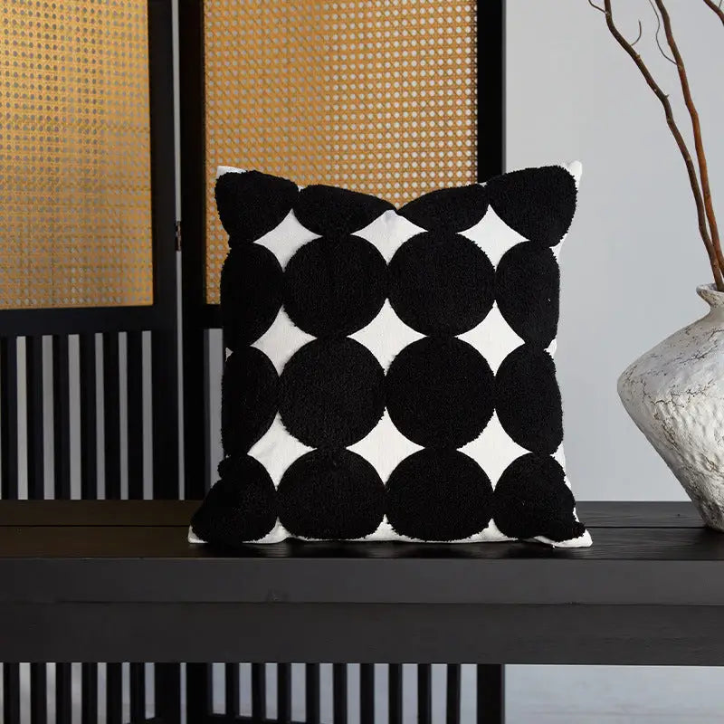 Black and white patterned pillow for Twisted Strip Sofa Throw Cushion decor
