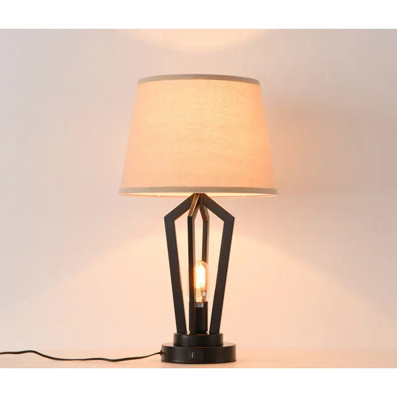 Usb Fabric Dimming Touch Table Lamp - sleek-selections