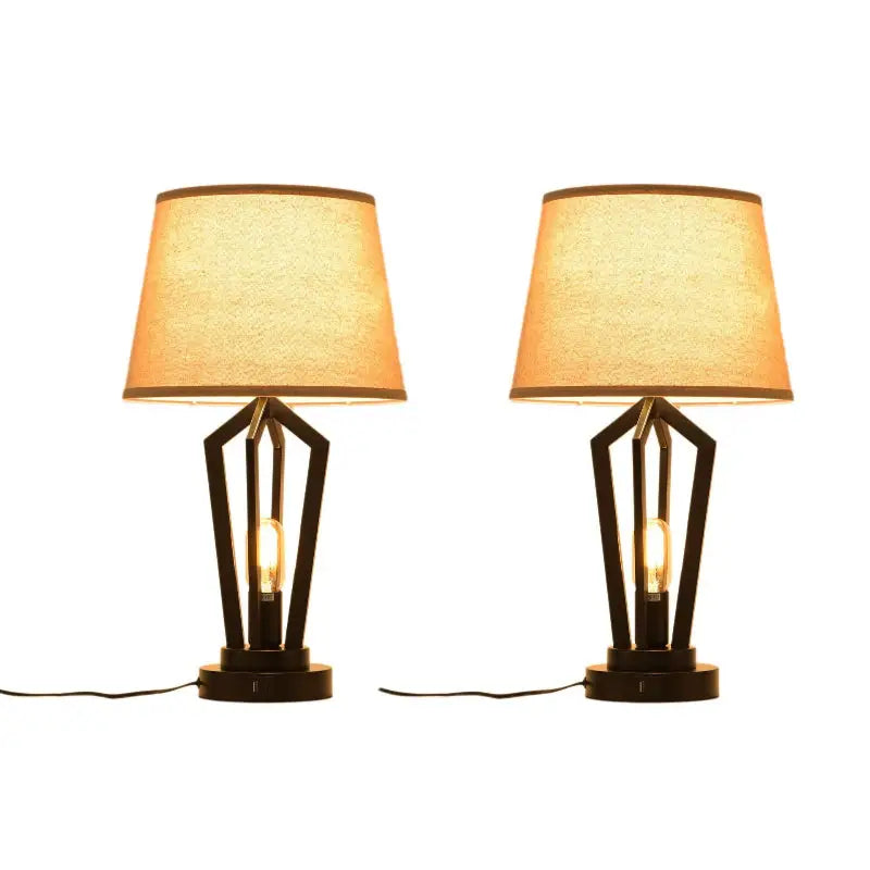Usb Fabric Dimming Touch Table Lamp - sleek-selections