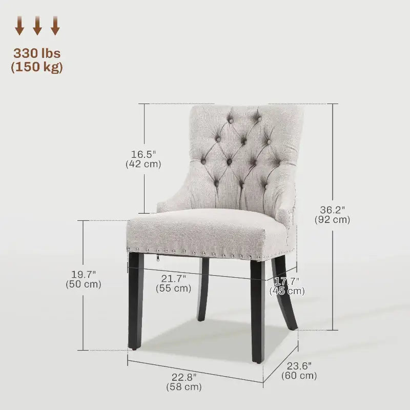 Swoop Air Linen Fabric Dining Chair Set - sleek-selections