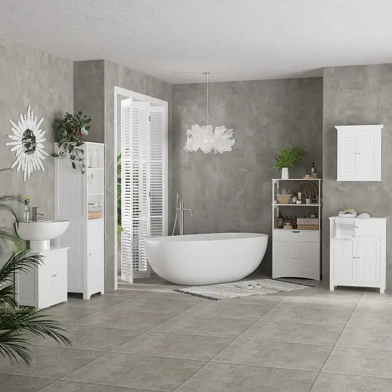 Modern bathroom interior.