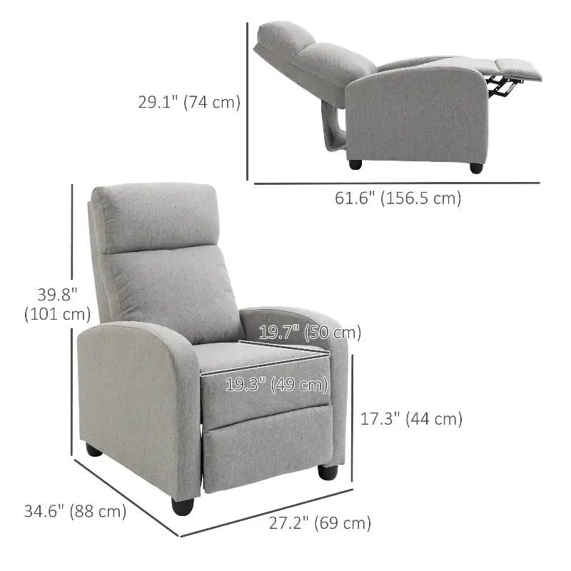 Fabric Recliner Chair - sleek-selections