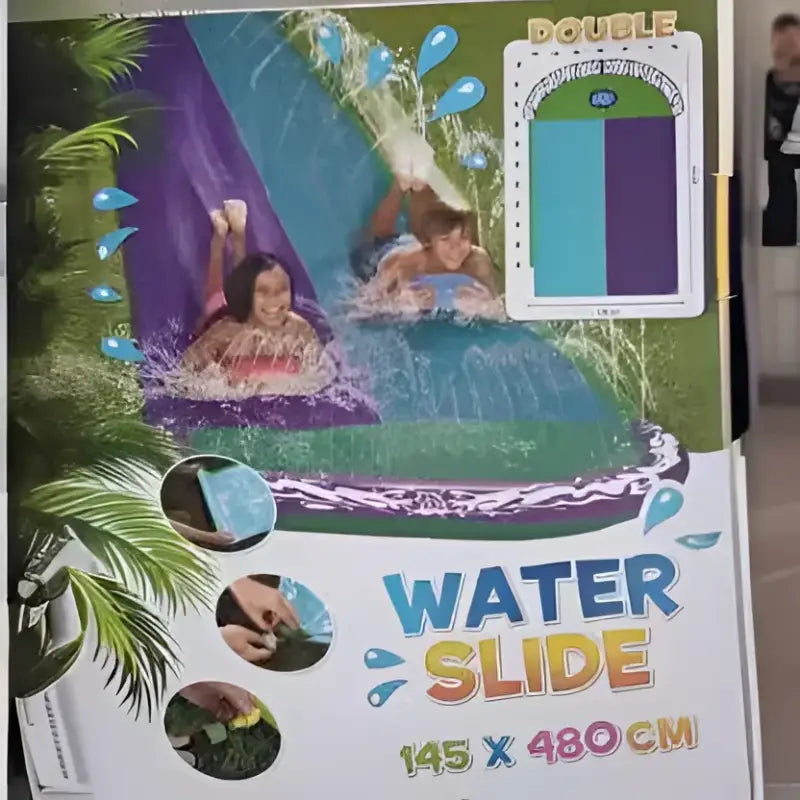 Inflatable water play waterslide outdoor PVC inflatable water toy for kids