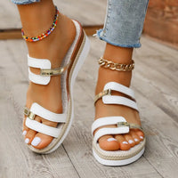 Wedge Heel Flat Sandals - sleek-selections