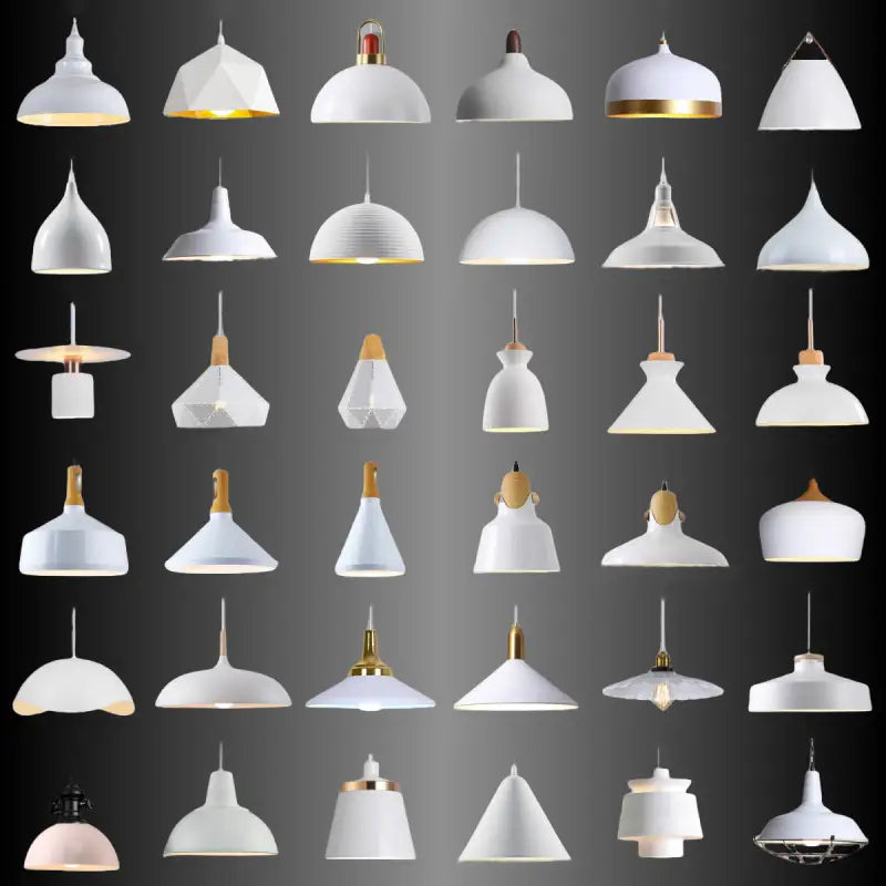 White Nordic Modern Hanging LED Light - sleek-selections