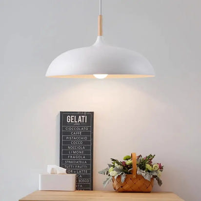 White Nordic Modern Hanging LED Light - sleek-selections