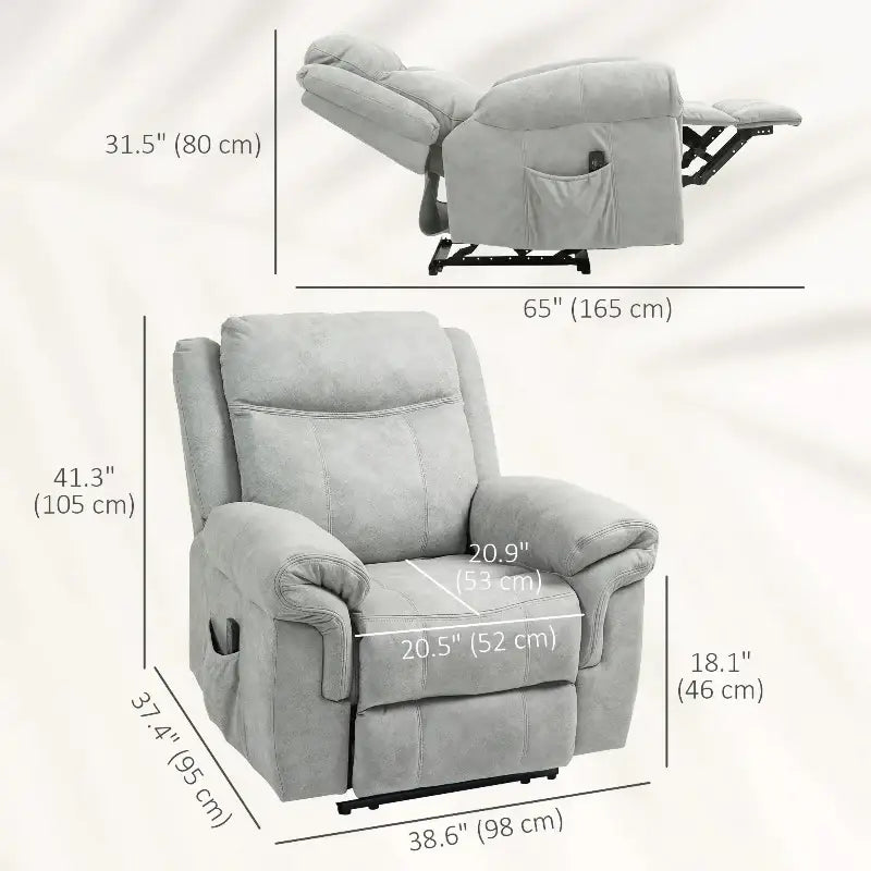 Manual Recliner Chair with Vibration Massage - sleek-selections