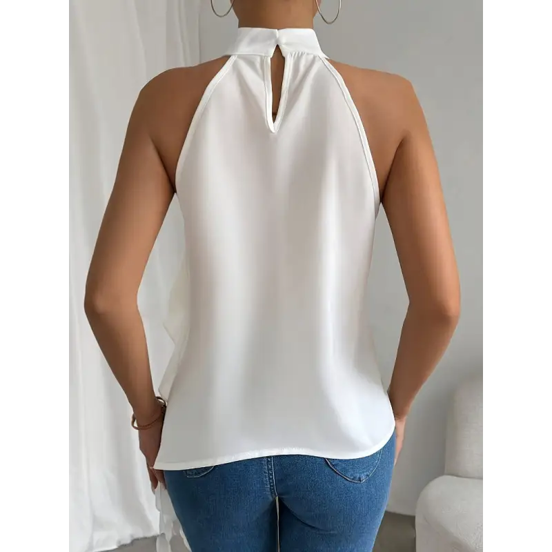White halter top.