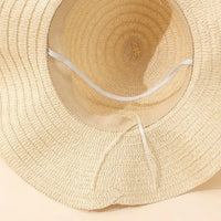 Women's  Brim Straw Hat with Bow - sleek-selections