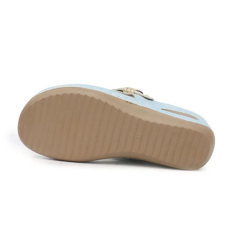Women's Slide On Wedge Sandals - sleek-selections