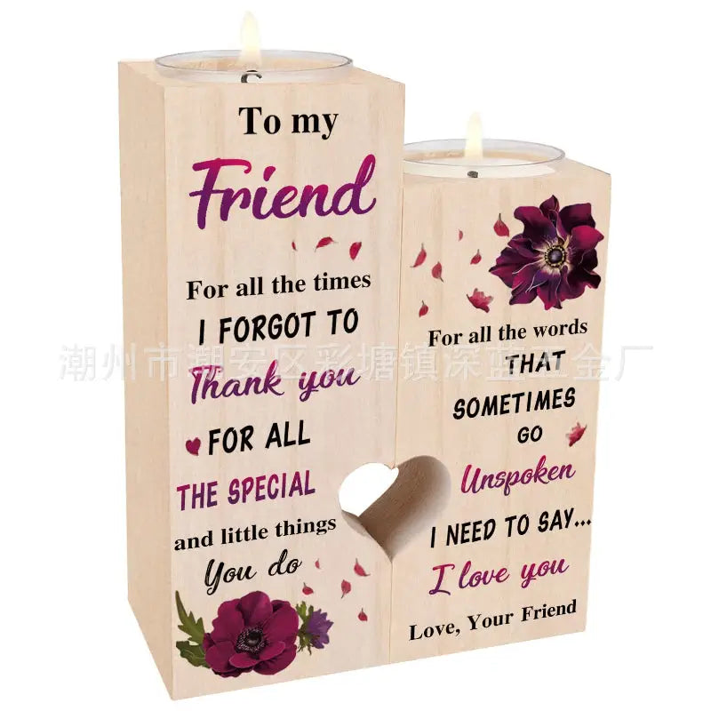 Wooden Heart Candle Holder - sleek-selections
