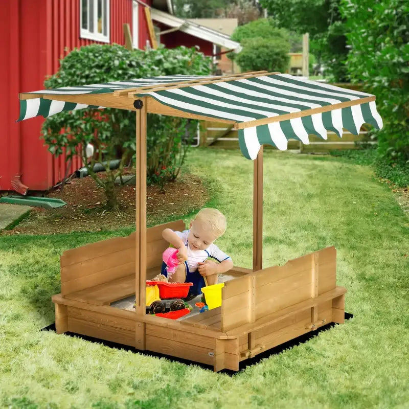 Wooden Kids Sandbox - sleek-selections
