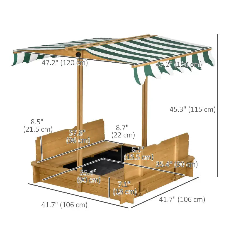 Wooden Kids Sandbox - sleek-selections