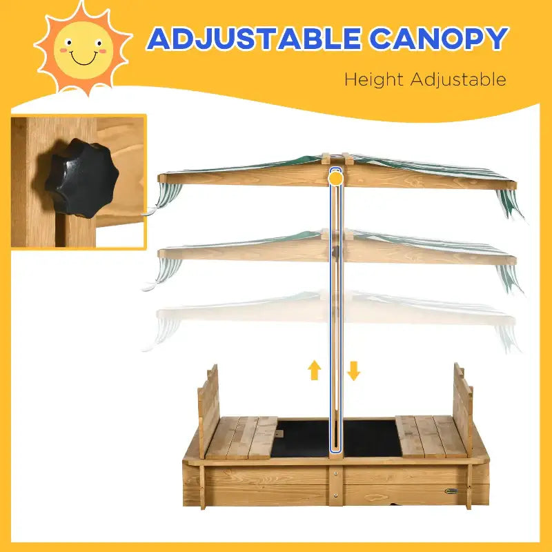 Wooden Kids Sandbox - sleek-selections