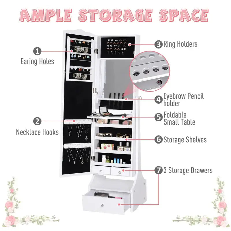 Standing Jewelry Cabinet Organizer - sleek-selections
