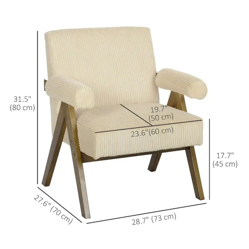 Corduroy Accent Chair - sleek-selections