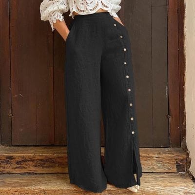 Slit Wide Leg Pants sleek-selections