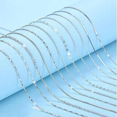 S925 Sterling Silver Necklace Box Chain sleek-selections