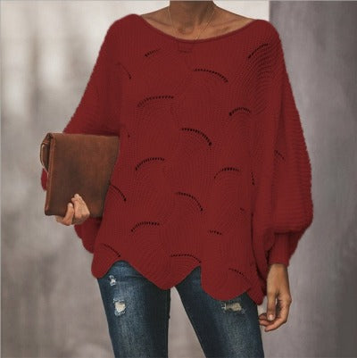 wine red Thin Sweater - Comfortable & Stylish Layering Option