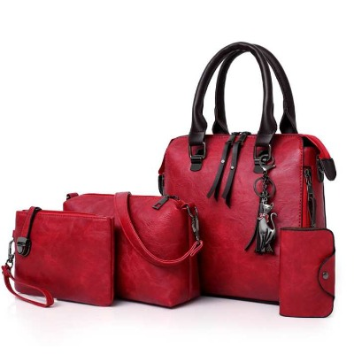 4 Piece fashion handbag bag retro - sleek-selections