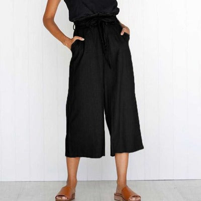 Cropped Wide Leg Pants sleek-selections