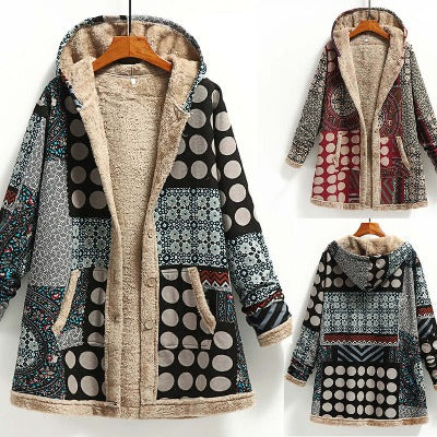 Loose woolen coat sleek-selections