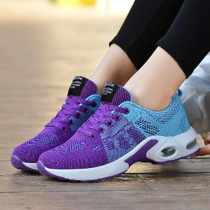 purple sneakers