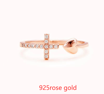 S925 Sterling Silver Love Cross Ring sleek-selections